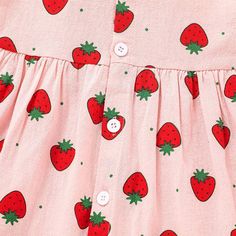 Toddler Kids Pink Strawberry Print Long Sleeve Dress - PrettyKid Cheap Cotton Dresses With Strawberry Print, Cheap Summer Dresses With Strawberry Print, Cheap Strawberry Print Sleeveless Dress, Strawberry Dress For Toddler, Strawberry Fancy Dress For Kids, Pink Strawberry, Childrens Dress, Strawberry Print, Long Sleeve Print Dress