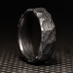 Obsidian Carbon Fiber Ring – Patrick Adair Designs Iron Male Wedding Rings, Mens Gemstone Rings Viking, Special Wedding Rings Mens, Luxury Men's Open Ring With Oxidized Finish, Luxury Hand Forged Men's Ring For Anniversary, Luxury Hand Forged Open Men's Ring, Dark Wedding Accessories Men, Zirconium Ring Men, Unusual Rings Fir Guys