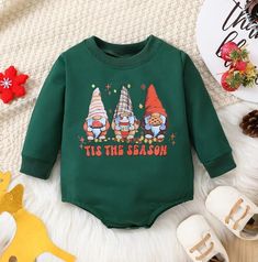 FIRST CHRISTMAS BABY ROMPER JUMPSUIT - Peachy Bloomers Christmas Baby Romper, Casual Playsuit, First Christmas Outfit, Sweater Romper, Stitch Sweatshirt, First Christmas Baby, Christmas Romper, Girls Christmas Outfits, Straight Clothes