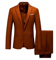 PRICES MAY VARY. High quality fabric: This Men Suits We use 80% polyester and 20% viscose for this Men's Slim Fit 2 Piece Suits Burnt Orange. Fabric breathable comfortable, not easy to fold, suitable for all year round wear CKGJLJ Suit Size Chart:This Burnt Orange Two Piece Suits Slim Fit go to check picture to find your CHEST and WAIST. If they are not in the same size, Please tell us your Blazer Chest/Shoulder Width/Belly/Sleeve Length/Jacket Length/Vest Chest/Vest Length/Pants Waist/Hip/Thigh Fall Wedding Attire Men, Burnt Orange Suits For Men, Chest Vest, 3 Piece Suit Men, Burnt Orange Fabric, Suits For Wedding, Mens 3 Piece Suits, Orange Two Piece, Wedding Suits Groomsmen