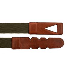 Cotton belt handmade in Spain by our artisans.  Made from vegetable-tanned leather, which will develop a beautiful patina as it ages and has a low environmental impact - unlike more common modern tanning processes. Can be personalised with initials. Color: Olive Green Size: S (90-95cm), M (100-105cm), L (110-115cm)* The belt is elastic, so it has a few centimeters of margin.  Designed for travel, the Branson belt is buckle-less so you can travel hassle-free through airport security checks. Craft Leather Accessories Handmade, Airport Security, Belt Design, Jute Bags, Perfect Gift For Him, Office Accessories, Handcrafted Leather, Perfect Gift For Her, Accessories Branding