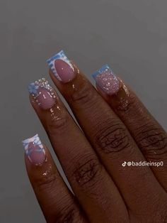 Quartz Nails, French Tip Acrylic Nails, Work Nails