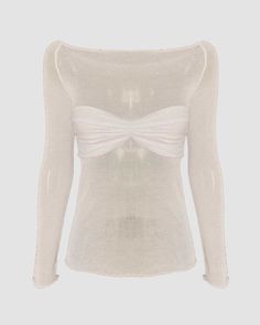 Details: Long-sleeve mesh top with bralet designTop Length: NormalSleeve Length: Long SleevesMaterials:95% Polyester + 5% Spandex Spring Mesh Tops With Built-in Bra, Fitted Off-shoulder Top With Built-in Bra, Feminine Fitted Mesh Top For Party, Feminine Fitted Mesh Top For Night Out, Fitted White Mesh Crop Top, Mesh Tops For Summer Evenings, White Fitted Crop Top For Party, Summer Evening Mesh Tops, Sheer Off-shoulder Mesh Top For Party