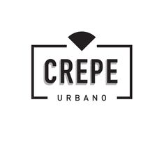 the crepe urbano logo is shown in black and white, with an arrow on