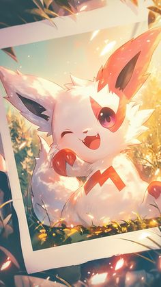 an image of a cute pokemon sitting in the grass