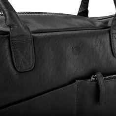 * Strong leather construction
 * Hard-wearing YKK zippers 
 * Adjustable and detachable shoulder strap 
 * Designed in Denmark Classic Black Laptop Bag With Leather Lining, Classic Black Soft Leather Laptop Bag, Black Leather Laptop Bag For Business, Black Leather Backpack With Leather Lining For Business, Black Briefcase With Leather Lining For Everyday Use, Black Leather-lined Briefcase For Everyday, Rectangular Black Leather Briefcase, Classic Black Briefcase With Leather Handles, Business Black Laptop Bag With Leather Lining