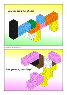 three different types of cubes with the words can we copy this shape?