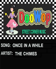 the logo for doowop street corner music, which is featured in an advertisement