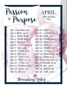 a poster with the words passion and purpose written in black on it, next to pink flowers