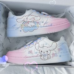 Cinnamon Roll Shoes, Cinnamoroll Shoes, Sanrio Shoes, Preppy Sneakers, Aesthetic Shoe, Sanrio Items, Sneakers Aesthetic, Sanrio Clothing, 90s Y2k Fashion