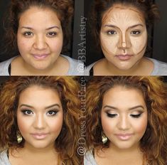 Contouring Maquillage Goth, Power Of Makeup, Makeup Transformation, Face Contouring, Contour Makeup, Highlighter Makeup, Contouring And Highlighting