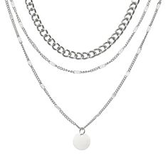 Adorn your ensembles with the elegant shine of this necklace boasting layers of chains and a simple yet gorgeous pendant. Shortest chain: 13.66" L with 2.87" extender Longest chain: 18.9" L with 2.87" extender Pendant : 0.59" diameter Lobster claw clasp Silver-plated copper Coin Pendant Necklace, Hypoallergenic Jewelry, Chains Necklaces, Bohemian Necklace, Butterfly Necklace, Pendant Design, Coin Pendant, Bohemian Jewelry, Bright Color