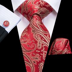 The Paisley Silk Hanky, Cufflink, and Tie set is the epitome of coordinated elegance, designed for the modern gentleman who appreciates attention to detail. The tie features an intricate paisley pattern, woven into luxurious silk, offering a rich texture and a subtle sheen that catches the light beautifully. Complementing the tie, the silk hanky echoes the paisley design, adding a touch of sophistication to your pocket. The set is completed with a pair of matching cufflinks, crafted to mirror th Necktie Set, Wedding Tie, Red Sunset, Tie For Men, Paisley Tie, Tie Men's, Tie Gifts, Cufflink Set, Silk Wedding