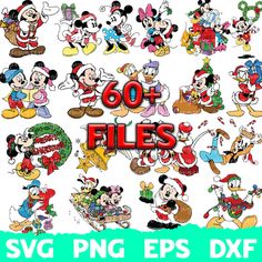 mickey mouse and friends cartoon characters with the words 60 files in front of them,