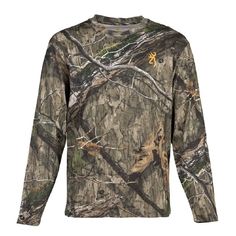 Browning Wasatch Long Sleeve T-Shirt Mossy Oak Country DNA Long Sleeve Camo Shirt, Camo Long Sleeve, Camo Shirt, Camouflage T Shirts, Youth Clothing, Camo Shirts, Hunting Clothes, Casual Outerwear, Men's Button Down Shirt