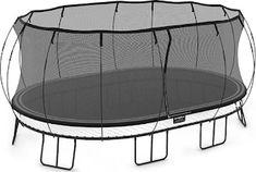 an empty trampoline is shown on a white background