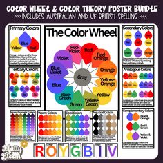 the color wheel poster with different colors