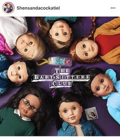 the babysitters club movie poster with six dolls lying on top of each other