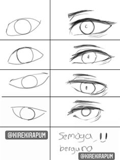 how to draw anime eyes step by step