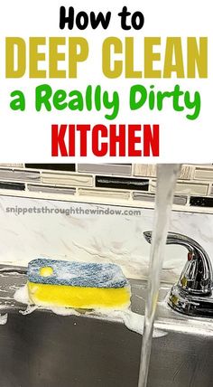 how to deep clean a really dirty kitchen sink