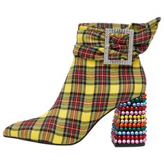 Multicolor High Heels For Fall, Trendy Multicolor Ankle Boot Heels, Trendy Multicolor Closed Toe Boots, Multicolor Round Toe Heels For Winter, Multicolor Ankle Boot Heels For Fall, Multicolor High Heels For Winter, Harley Quinn Shoes, Jeans Short Pants, Tea Outfit