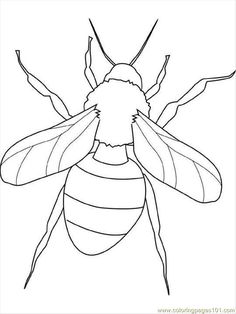 a drawing of a bee on a white background