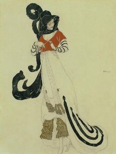 size: 12x9in Giclee Print: Fancy Dress Costume Design, C. 1914 by Léon Bakst : Entertainment Leon Bakst, Venetian Costumes, Authentic Costumes, Ballet Russe, Circus Costume, Fancy Dress Costume, Gcse Art, Russian Artists, Dress Costume