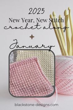 Just learning to Tunisian Crochet? Then the Tunisian Simple Stitch is the place to start! This stitch is very easy to learn, plus it gives you a good picture of stitch anatomy, and the "Tunisian Curl".    This stitch is the January 2025 New Year New Stitch CAL stitch.  #tunisiancrochet #tunisiansimplestitch #crochetstitch #howto #tunisiancrochetstitchtutorial