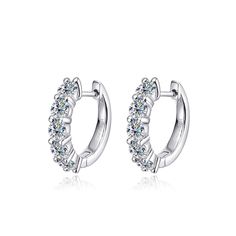 Introducing our exquisite Sterling Silver Hoop Earrings adorned with brilliant Moissanite stones, a fusion of elegance and modern glamour. The versatile hoop design adds a touch of contemporary sophistication, making these earrings suitable for casual and formal occasions. Description Round Cut Moissanite Stones Clear Color Stone 0.1ct each Stone Sterling Silver Plated with 18k Gold All Occasions GRA Certified Hoop Design, Color Stone, Sterling Silver Hoop Earrings, Earring Sale, Sterling Silver Hoops, Silver Hoops, Silver Hoop Earrings, Ring Set, Round Cut