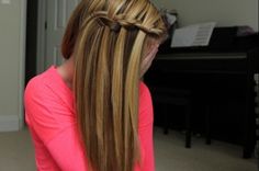 Waterfall braid! Waterfall Braids, Waterfall Braid, Love Hair, Beach Hair, Hair Highlights