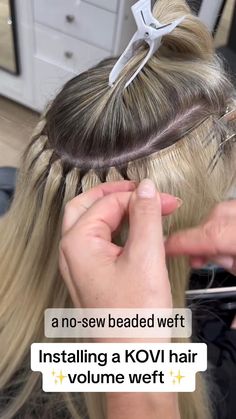 Braidless Sew In Extensions, Diy Braided Hair Extensions, Braiding Hair Extensions Tutorials, Sew In Extensions Hairstyles, Hair Extensions Diy, Hair Extension Tips And Tricks, Easy Hair Extensions, Hair Extensions Tutorial, Diy Hair Extensions