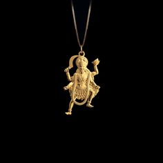 Elevate your faith with our 14k Gold Hanuman Pendant, symbolizing devotion and strength in Hinduism. This solid gold Hanuman necklace captures the essence of the Monkey God. Explore our collection of Hanuman-themed jewelry, including elegant gold medallions, perfect for those seeking a unique and meaningful piece of Hindu faith. PENDANT INFORMATIONThis pendant is made of real, solid gold.• Made in USA• Material: 14k or 18k solid gold• Finish: polished• Height: 1.31" (33,5 mm) | *includes the sma Yellow Gold Temple Jewelry With Large Pendant, Ceremonial Yellow Gold Jewelry With Charms, Gold Amulet Jewelry With Polished Finish, 22k Gold Symbolic Pendant Necklace, Symbolic 22k Gold Pendant Necklace, Symbolic Gold Jewelry With Large Pendant, Yellow Gold Medallion Temple Jewelry, Temple Jewelry In 14k Gold, Ceremonial Yellow Gold Jewelry With Large Pendant