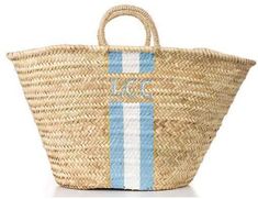 "Monogrammed straw bag, personalized straw beach bag, Monogrammed tote bag, Beach bag, Custom beach bag,Handmade straw bag, Woven straw bag, Beach tote bags, Personalized tote bag, Straw tote, Straw tote bag personalized, Hand painted stripe bags, This is a beautiful personalized straw basket, is handwoven in Marrakesh from natural palm leaves by Moroccan handicrafts-man , You can Wear this basket at the beach or just for walking or shopping, This bag look perfect because it's beautiful natural Painted Initials, Custom Beach Bags, Wedding Tote Bag, Tote Bag Beach, Handpainted Bags, Wedding Tote, Straw Beach Bag, Painted Bags, Straw Basket