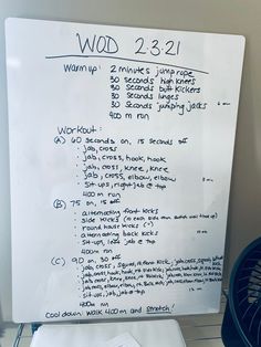 a white board with some writing on it