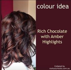 Rich Chocolate With Amber Highlights, Carmel Sundae, Hair Color Ideas For Brunettes Winter, Call Hair Color Ideas, Winter Hair Color For Brunettes, Amber Highlights, Blond Beige, Hair Color Caramel, Gorgeous Hair Color