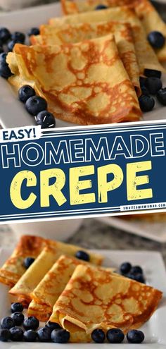 EASY CREPE RECIPE Crepes Recipe Breakfast, Dessert Crepes, Homemade Crepes, Easy Crepe Recipe, Breakfast Crepes, How To Make Crepe, Savory Crepes, Crepe Recipes, Breakfast Dinner