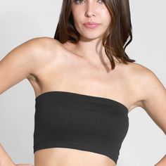 Color Options: Black & White Nylon Spandex Blend One Size Fits Most Bra Alternatives, Delicate Lingerie, Strapless Bralette, Bandeau Crop Top, Bandeau Bra, Bralette Crop Top, Perfect Bra, Bra Top, Bandeau Top