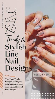 Discover the latest trends in line nail designs with our guide to stylish and chic line nail art! Perfect for adding a touch of sophistication to your manicure, these designs offer a sleek and modern look. Explore creative patterns and get inspired to elevate your nail art game with these trendy line designs. #NailArt #LineNailDesigns #ManicureTrends #NailInspo Boring Nails