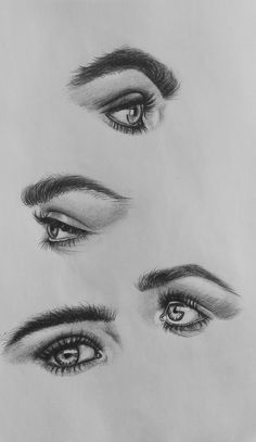 four different types of eyes are shown in this drawing