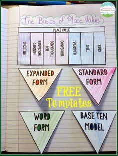 the basics of place value in a notebook