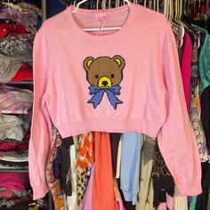 Teddy Sweater Sugar Thrillz 1x Teddy Sweater, Sugar Thrillz, Colorful Sweaters, Women's Sweater, Sweater Top, Scoop Neck, Sweaters For Women, Womens Tops, Women Accessories