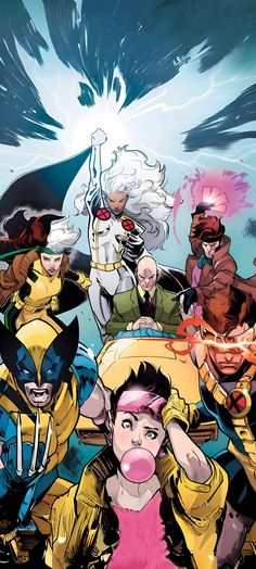 the cover to x - men vol 1, featuring an image of many different characters