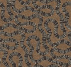 a brown and black snake pattern on fabric