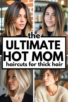 5 Fuss-Free Mom Cuts for Thick Hair New Mom Haircuts, New Mom Hair, Low Maintenance Short Hair, Long Bob Hairstyles For Thick Hair, Cute Medium Haircuts, Cuts For Thick Hair, Straight Thick Hair, Winter Hair Trends, Mom Haircuts