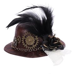 Season:All Seasons; Look After Me:Hand wash; Gender:Women's; What's in the box:Hat; Types:Hair Accessories,Hat; Holiday:Masquerade,Carnival; Style:Steampunk,Punk  Gothic,Retro Vintage; Occasion:Masquerade,Carnival; Material:PU Leather,Feather,Alloy; Age Group:Adults'; Listing Date:12/07/2023 Moda Steampunk, Crazy Hat, Steampunk Top, Mode Steampunk, Steampunk Top Hat, Everyday Cosplay, Victorian Hats, Steampunk Hat, Retro Hats