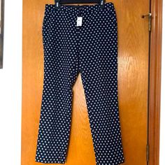 The Limited Size 8 Drew Fit Button Zipper Pockets Polka Dot Nwt Polka Dot Bottoms For Workwear, Polka Dot Fitted Bottoms For Workwear, Polka Dot Fitted Bottoms For Work, Fitted Polka Dot Bottoms For Work, Polka Dot Workwear Bottoms, Casual Polka Dot Pants For Work, Casual Polka Dot Work Pants, Polka Dot Fitted Wide Leg Pants, Pants Color