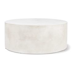 a white round table on a white background