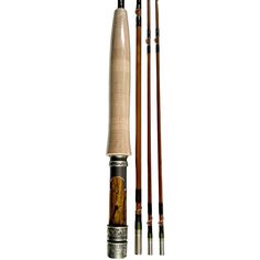 an assortment of fishing rods and poles on a white background