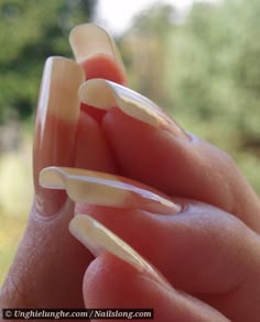 Ongles Beiges, Nails For School, Beautiful Long Nails, Longer Nails, Energy Aura, Long Natural Nails, Long Toenails, Wood Nymph