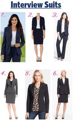 Where to find affordable suiting options; note, for legal interviews, a skirt suit is a must.  Many of these suiting options include multiple pieces such as matching pants, dresses, jackets & skirts to help maximize your options for building a work wardrobe. Business Casual Interview Outfit, Best Interview Outfits, Women's Business Suits, Women Business Attire, Interview Outfit Casual, Job Interview Attire, Business Casual Interview